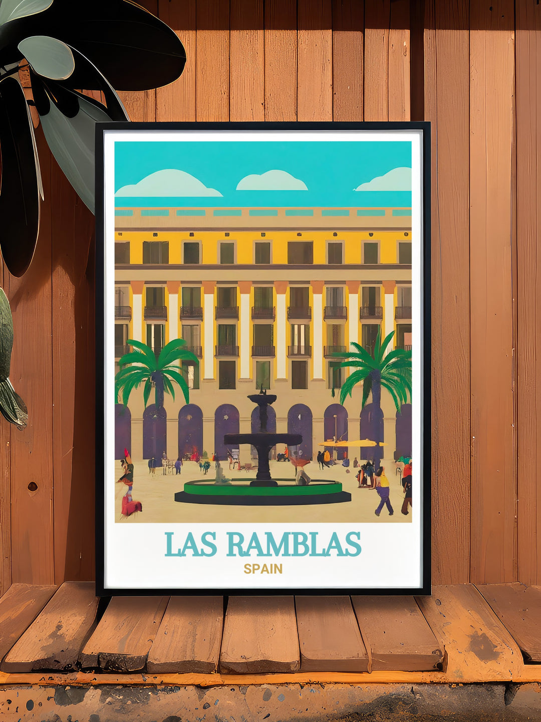 Infuse your home with the architectural beauty of Plaça Reial through this canvas art, capturing the timeless elegance of one of Spains most beloved public squares.