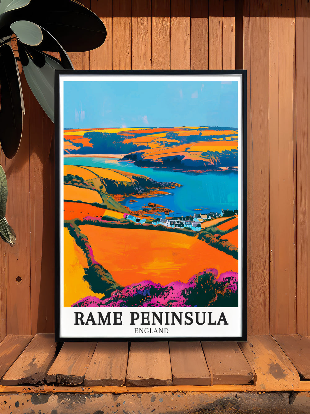 Elevate your home decor with this beautiful Rame Peninsula art print featuring Rame Head Whitsand Bay This Cornwall artwork is perfect for adding a serene coastal vibe to your living room bedroom or office making it an ideal choice for any art enthusiast or Cornwall lover.