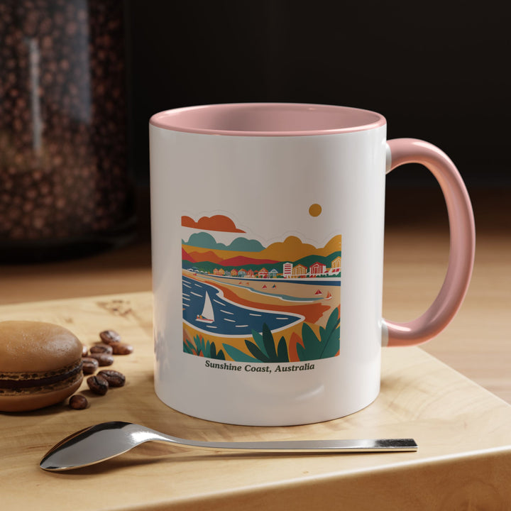 The Sunshine Coast Australia mug is perfect for your morning routine, featuring the beauty of the Sunshine Coast. This stylish and practical mug makes a great gift or keepsake for anyone who loves the Australian coast.