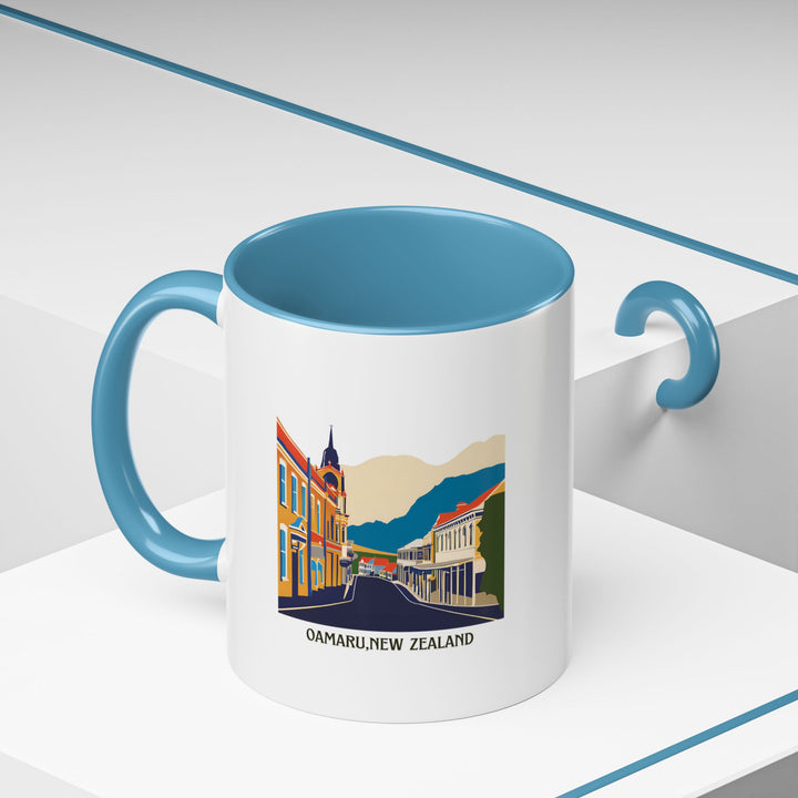 This Oamaru New Zealand mug highlights the charm and tradition of one of New Zealand’s most picturesque towns. Crafted from durable ceramic, it is dishwasher safe and makes a thoughtful gift for travel enthusiasts and cultural admirers.