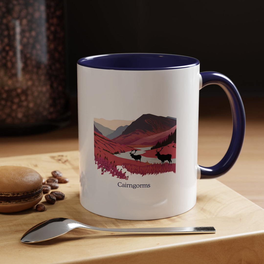 A beautifully crafted Cairngorms Scotland Mug celebrating Scotland’s landscapes with intricate designs. This ceramic mug is dishwasher safe, making it ideal for personal use or as a thoughtful gift for coffee or tea enthusiasts.