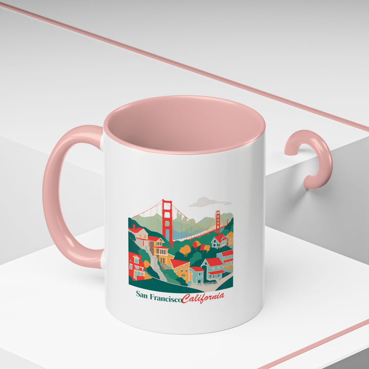 Enjoy the allure of San Francisco with this artistic mug featuring detailed illustrations of its landmarks. Durable and dishwasher-safe, it is ideal for coffee or tea lovers and makes a meaningful gift for travelers, art enthusiasts, or anyone fond of San Franciscos charm.