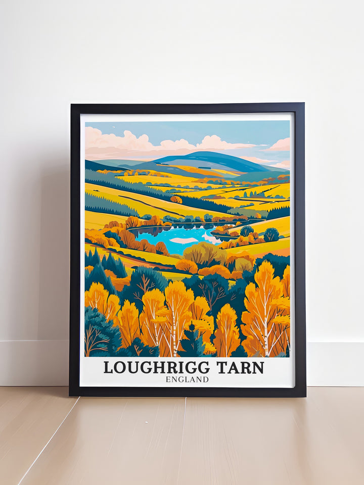 Loughrigg Tarn travel posters capturing the stunning views of Lake District National Park and Loughrigg Fell. Perfect for adding European elegance to any decor, this travel wall art brings the serene landscapes and vibrant scenery of Loughrigg Tarn into your home. Each piece is meticulously crafted to reflect the regions natural beauty.