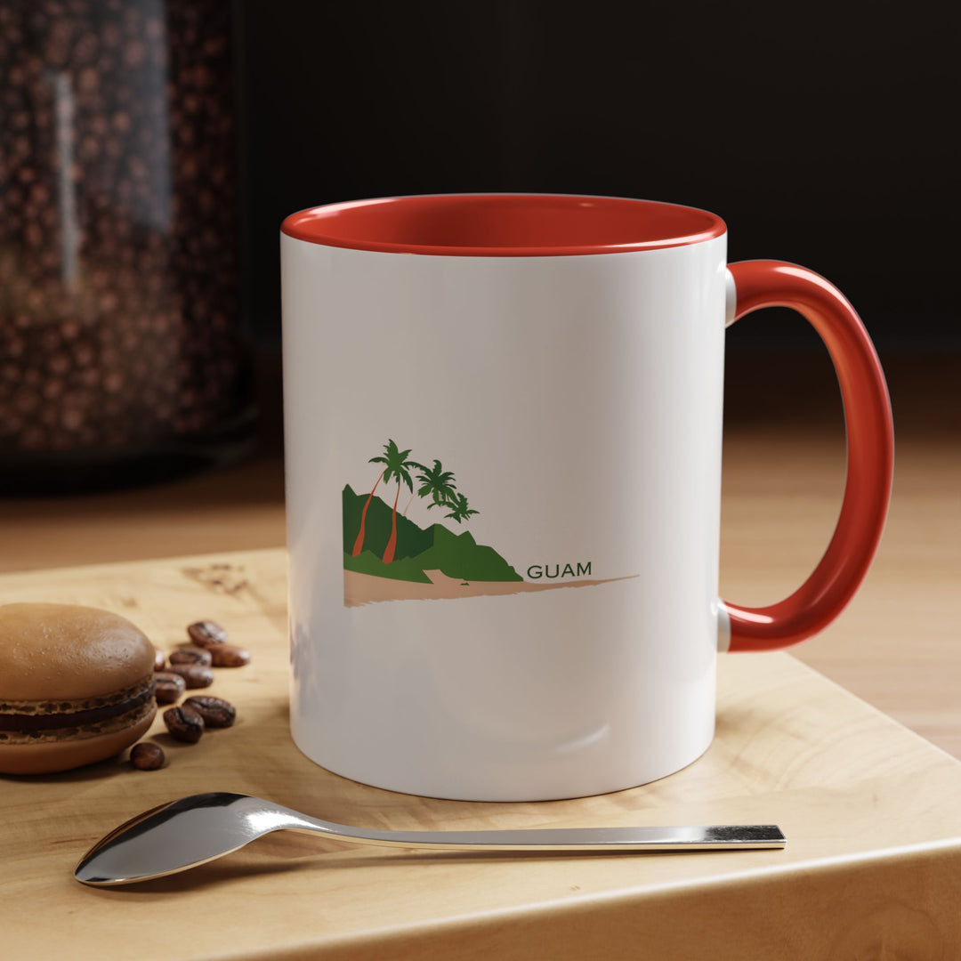 A beautifully designed Guam mug celebrating the island’s charm and tropical beauty. Perfect for coffee or tea lovers, it features vibrant artwork inspired by Guam’s landscapes. Durable and dishwasher-safe, it makes a meaningful gift or keepsake for travelers and collectors.