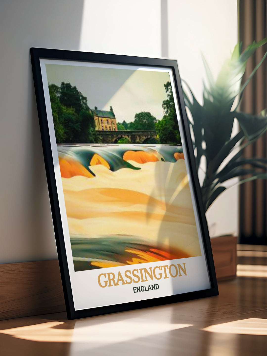 The Linton Falls wall poster highlights the natural beauty of this iconic Yorkshire waterfall. The detailed print captures the powerful flow of water and the peaceful surroundings, making it a must have for nature lovers. This poster brings the serene ambiance of Linton Falls into your living room or office, creating a calming and visually stunning focal point.