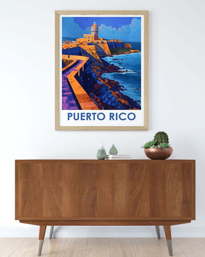 Beautiful Arecibo Wall Art highlighting the majestic El Morro. This artwork captures the charm of Arecibo with the iconic fortress, making it an ideal addition to your home. Perfect for personalized gifts, anniversary gifts, birthday gifts, and Christmas gifts.