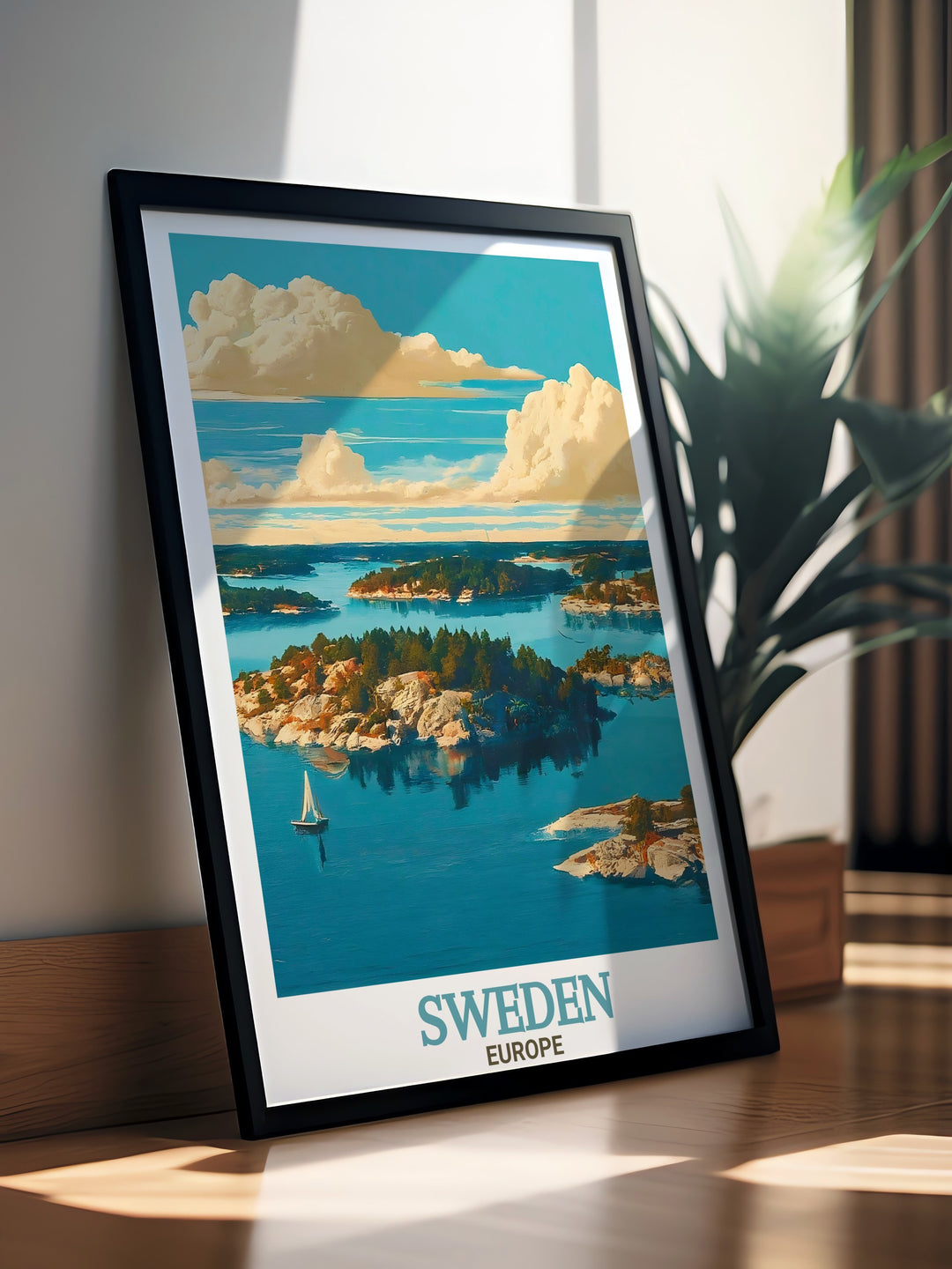 Elegant Stockholm Archipelago framed prints perfect for adding a sense of calm and natural beauty to your home. These Sweden travel art pieces make thoughtful gifts for nature lovers and those who appreciate Scandinavian landscapes.