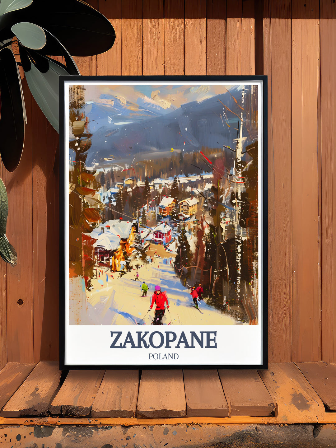 Gubałowka Hill and Kasprowy Wierch Stunning Prints capturing the scenic beauty of Zakopane with a detailed city map and artistic flair perfect for creating a focal point in any room.