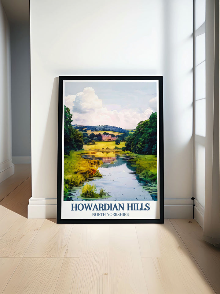 A vibrant fine art print of the Howardian Hills, capturing the serene beauty of rolling landscapes and lush woodlands. This piece brings the peaceful charm of North Yorkshire into your home, perfect for nature lovers and countryside enthusiasts.