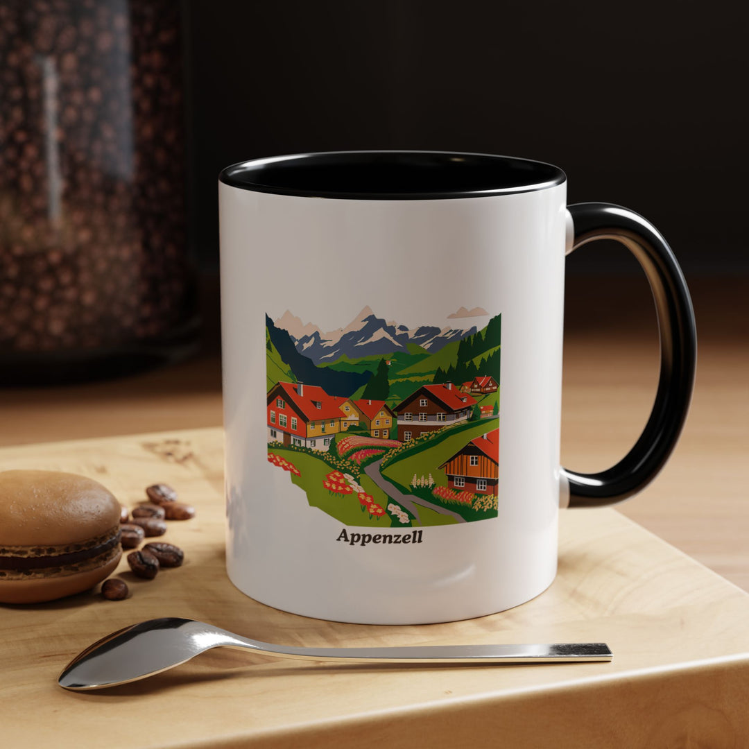 This Appenzell mug captures the serene beauty of Switzerland’s Appenzell region. Perfect for any coffee or tea lover, it’s designed with vibrant landscape artwork. Dishwasher and microwave safe, it’s a great gift for anyone who loves Switzerland.