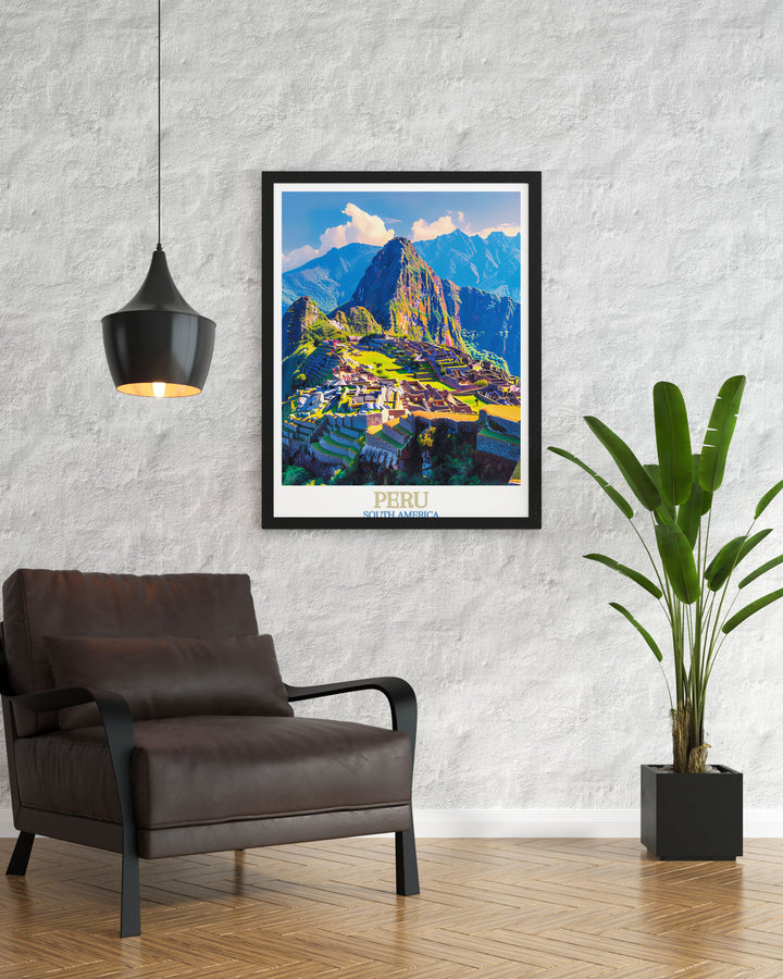 Discover the allure of Machu Picchu with elegant home decor collection featuring Peru city prints and stunning wall decor