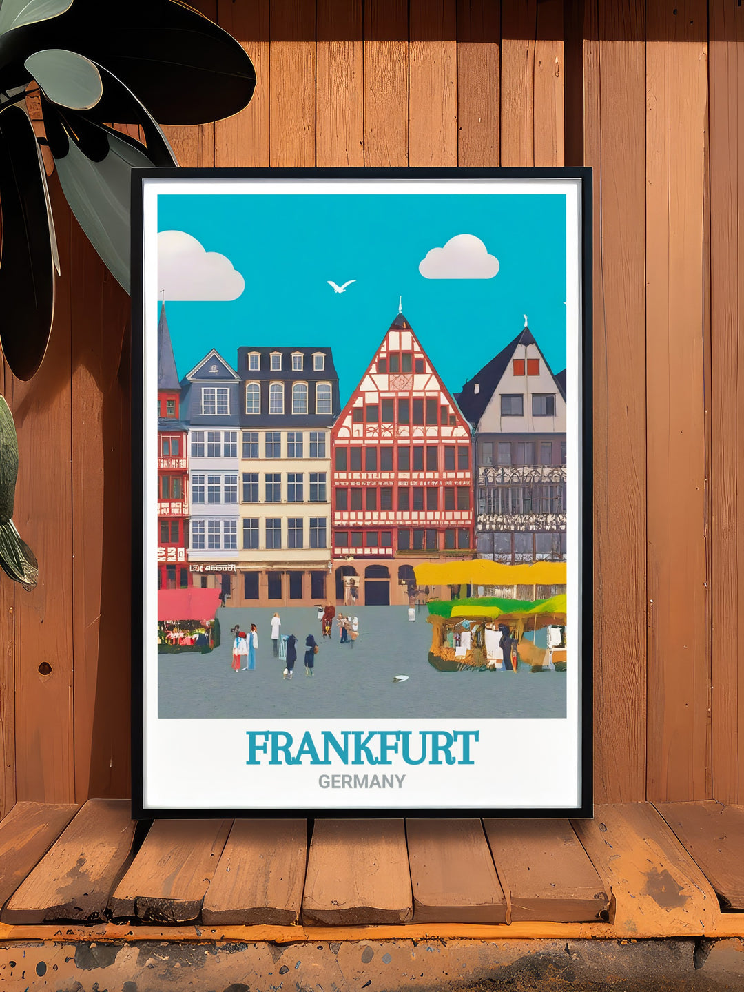 Elegant Romerberg Modern Art designed to enhance your living space with the rich cultural heritage of Frankfurt ideal for Germany Art admirers