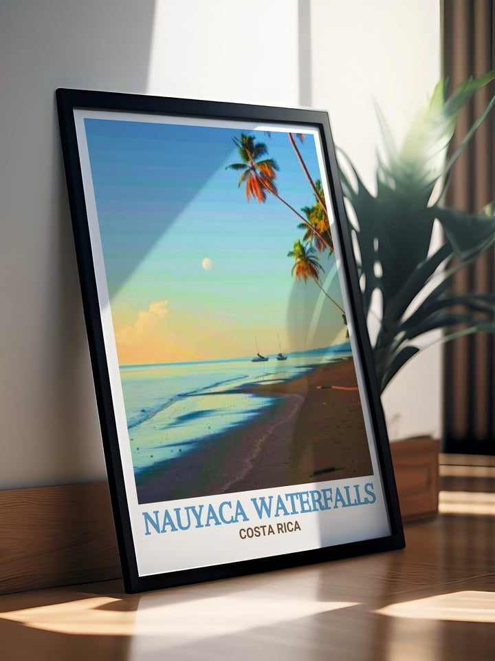 Dominical Beach poster featuring the natural beauty of Costa Rica in a stunning art print perfect for travelers and nature lovers this wall art brings the tranquil vibes of Dominical Beach into your space making it an ideal choice for modern decor and thoughtful gifts