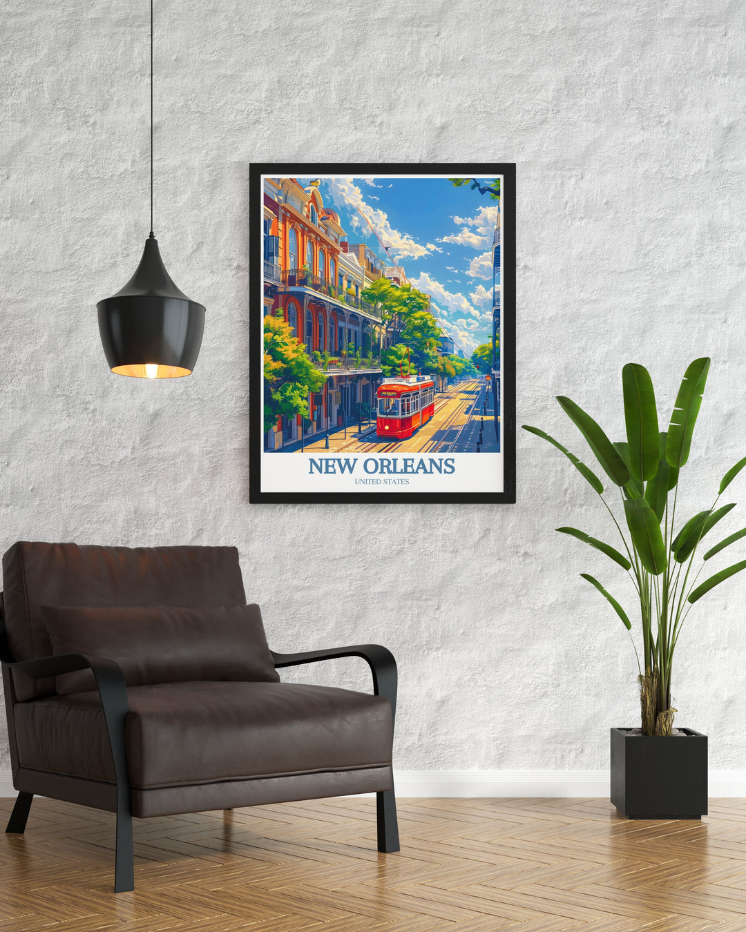 Elegant Jackson Square and Bourbon Street prints showcasing the dynamic energy and architectural beauty of New Orleans for sophisticated home styling