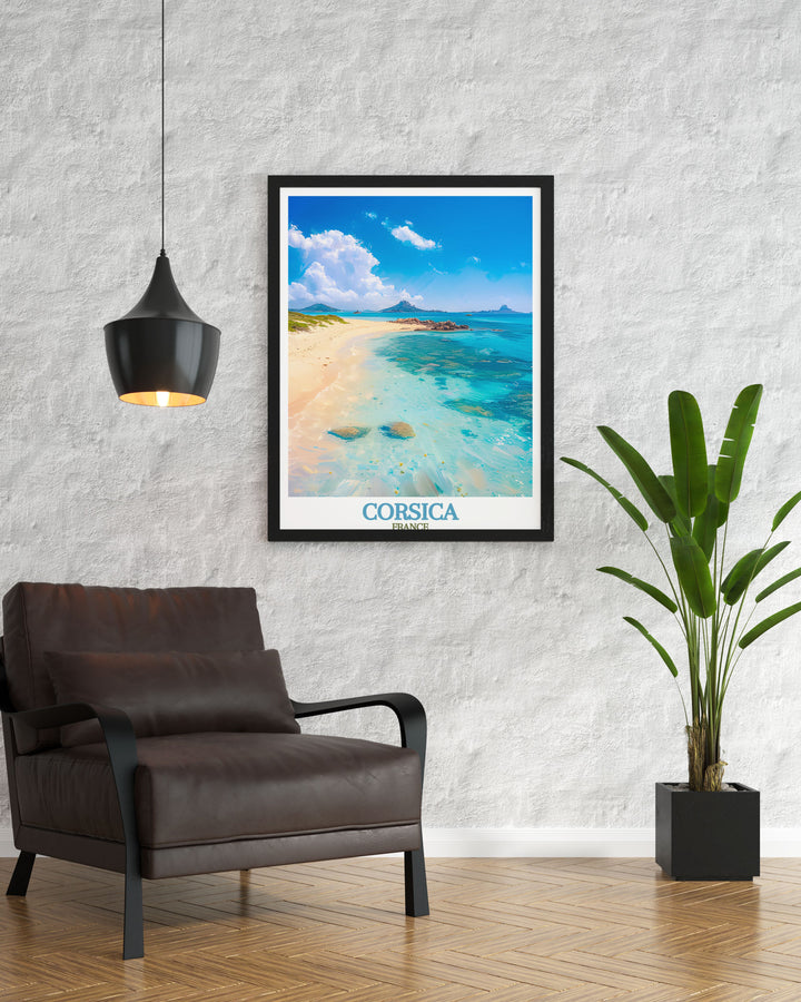 Unique Lavezzi Islands vintage print capturing the timeless allure of Corsica France perfect for adding a touch of nostalgia to your home decor an ideal gift for travel enthusiasts and art lovers