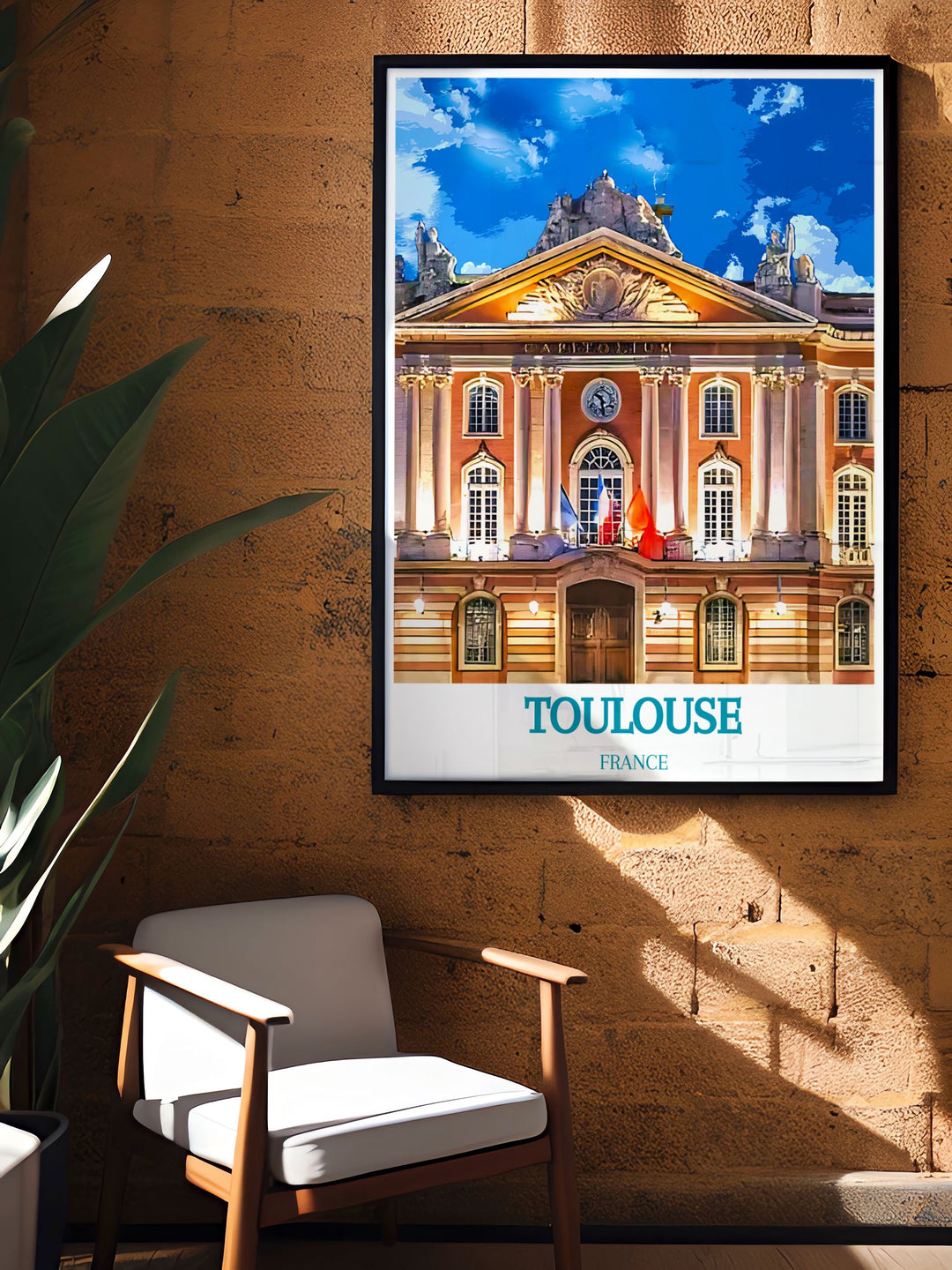 Highlight the timeless beauty of Capitole de Toulouse with this detailed art print, a perfect addition to any art collection.