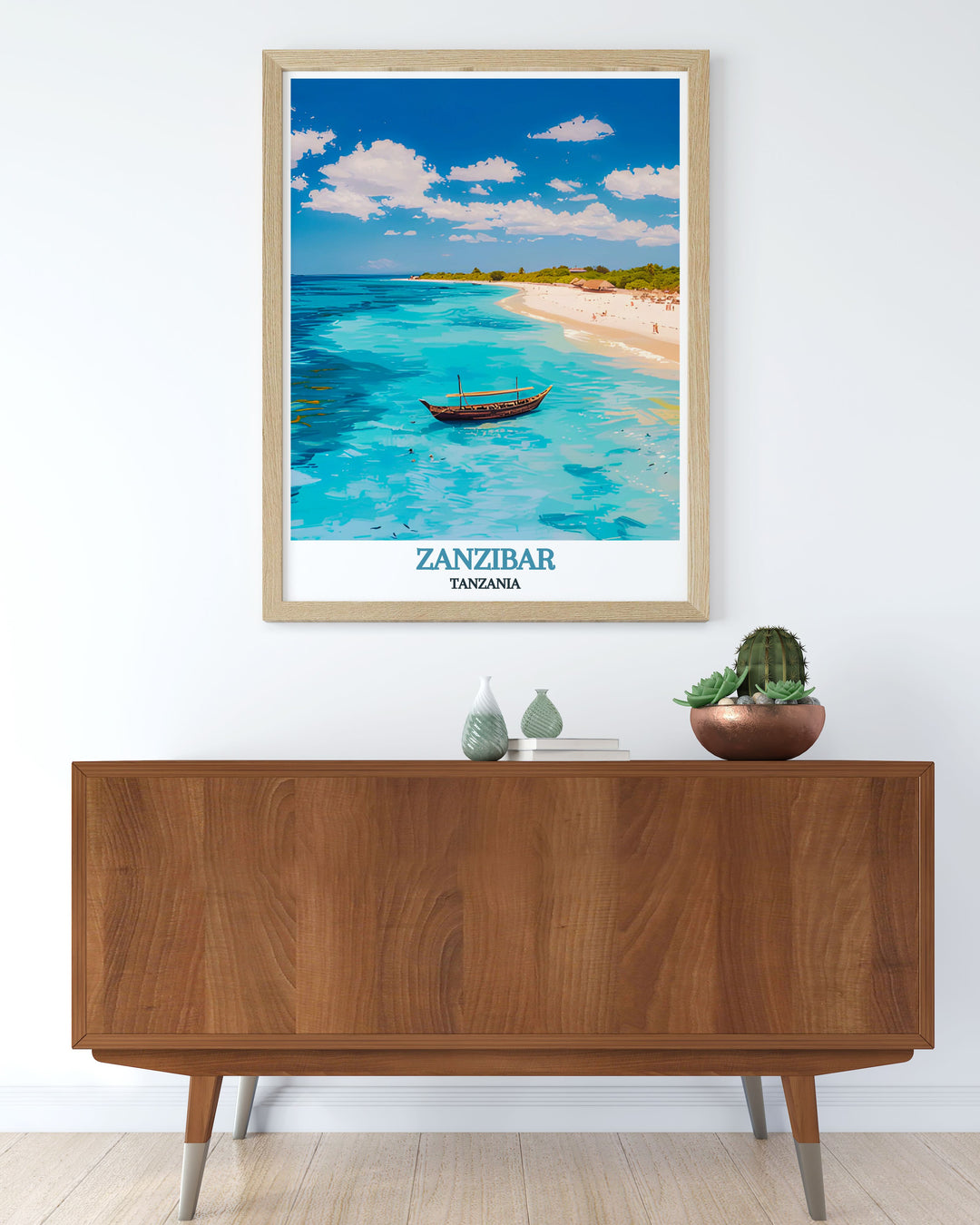 Stunning Nungwi Beach artwork capturing the enchanting views and natural beauty of Zanzibar an excellent choice for anyone who loves travel and wants to bring a piece of paradise into their living space with beautifully crafted prints.