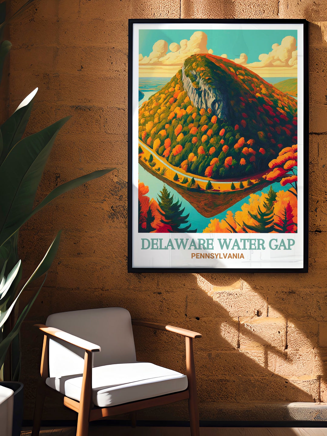 This canvas art captures the peaceful flow of the Delaware River through the Water Gap, framed by Mount Tammanys impressive cliffs. Perfect for lovers of Pennsylvanias outdoor beauty, it brings a calm, nature inspired ambiance to any space.