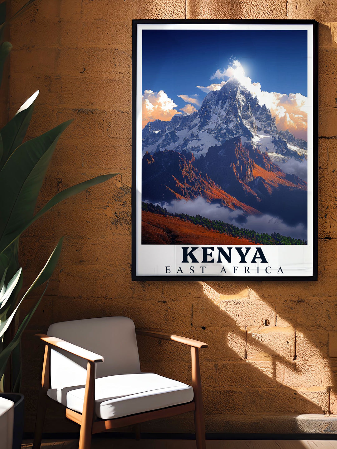 Add a touch of elegance to your home with Ann Arbor Artwork and Mount Kenya Modern Art featuring intricate details and vivid colors perfect for any living room or office