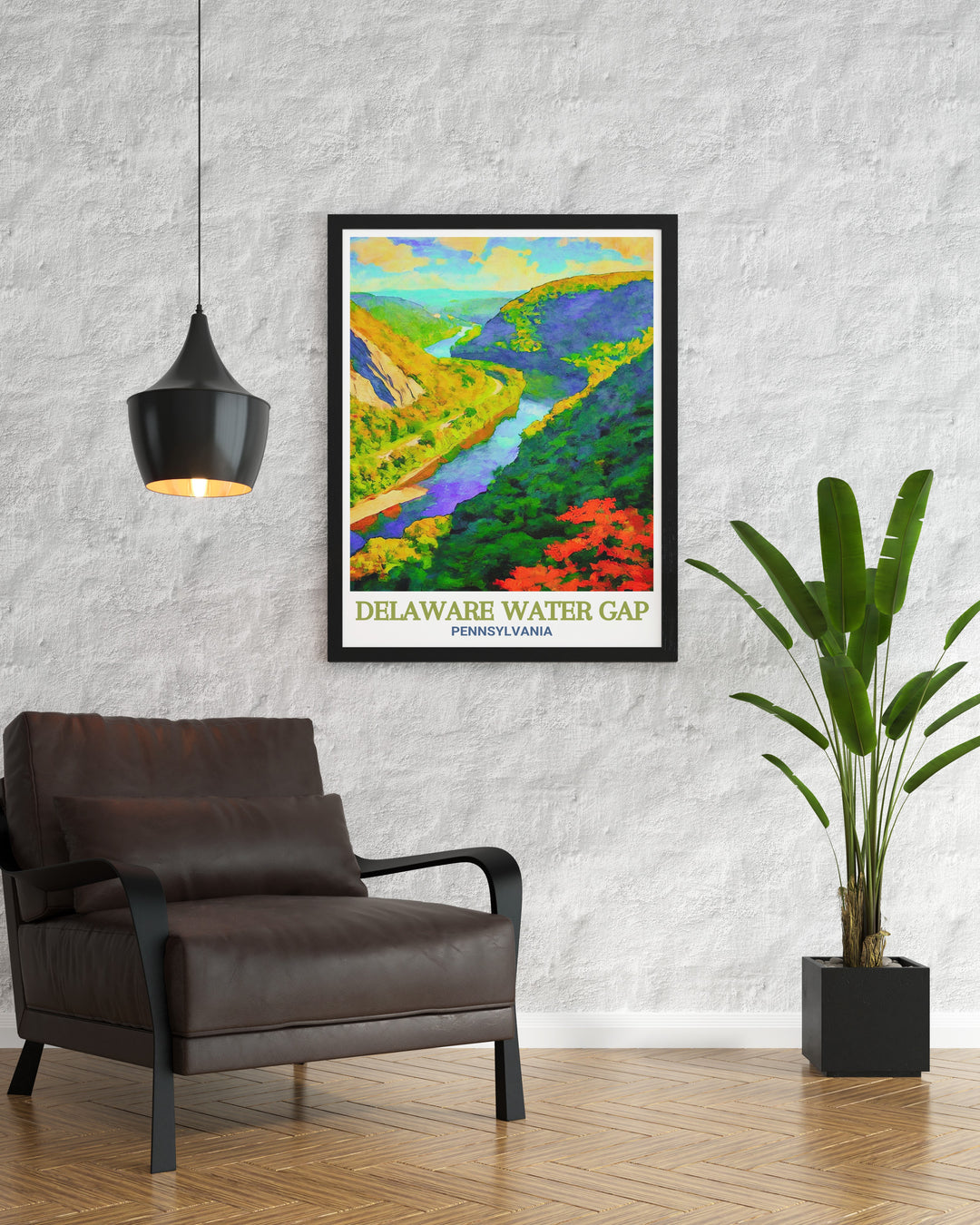 Featuring the dense forests and clear streams of the Delaware Water Gap National Recreation Area, this canvas art celebrates Pennsylvanias wilderness in all its glory. Perfect for creating a natural ambiance in any room.