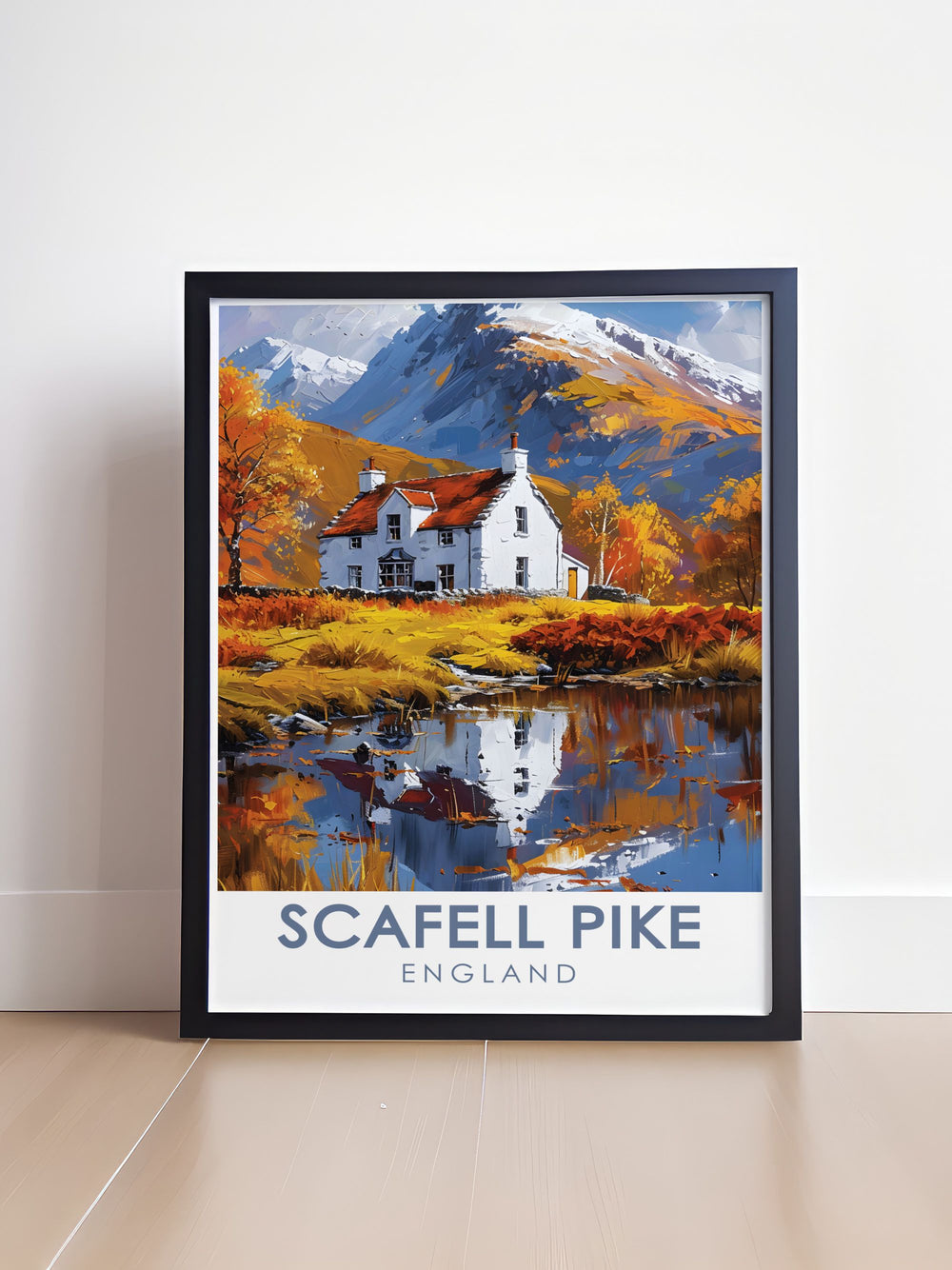 Celebrate the sense of accomplishment with this Scafell Pike summit print, showcasing the panoramic views that stretch to Scotland, Wales, and the Isle of Man. Ideal for inspiring future hiking adventures.
