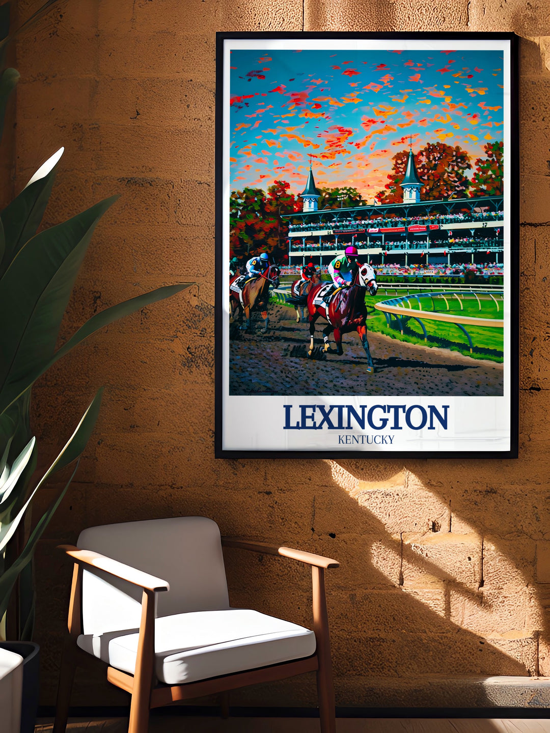 Elegant Keeneland Kentucky Horse Race prints capturing the excitement and beauty of the races ideal for equestrian enthusiasts