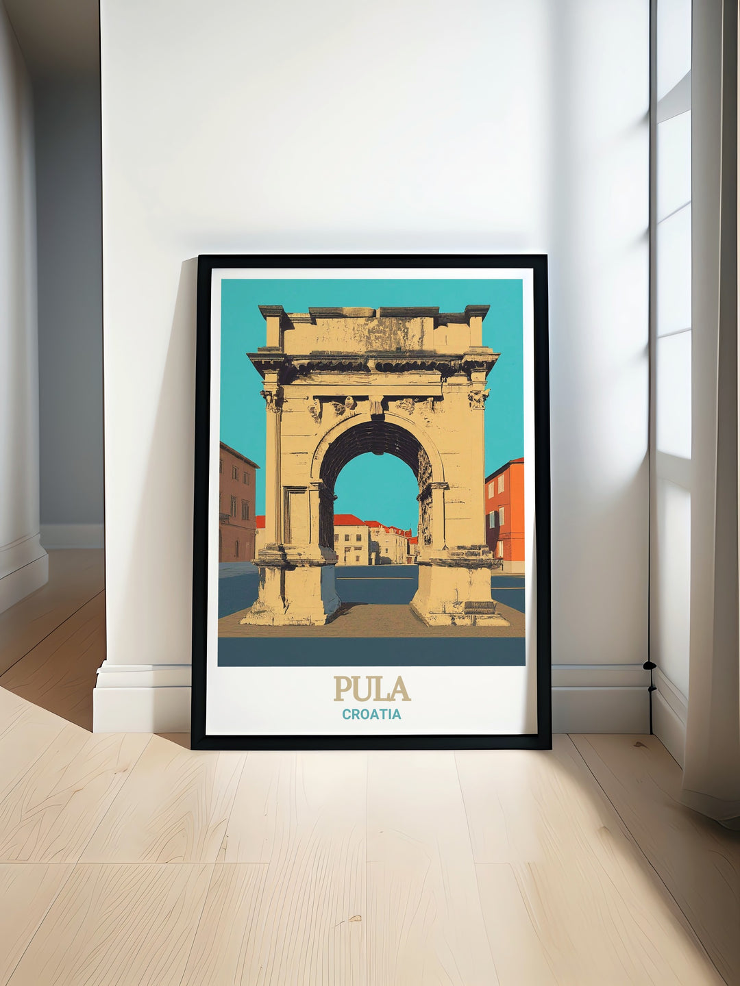 This stunning depiction of Pulas Arch of the Sergii brings the grandeur of ancient Rome into your home. Perfect for history lovers and travelers, this print adds a touch of classical elegance to any space.