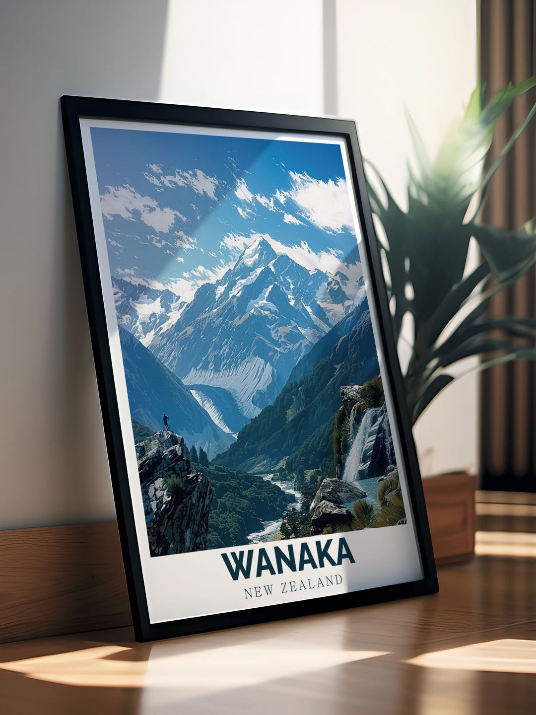 Bring the majestic landscapes of New Zealands Wanaka and Mount Aspiring National Park into your home with this vibrant art print The detailed design captures the serene beauty of nature creating a relaxing atmosphere in any space and making it a thoughtful gift