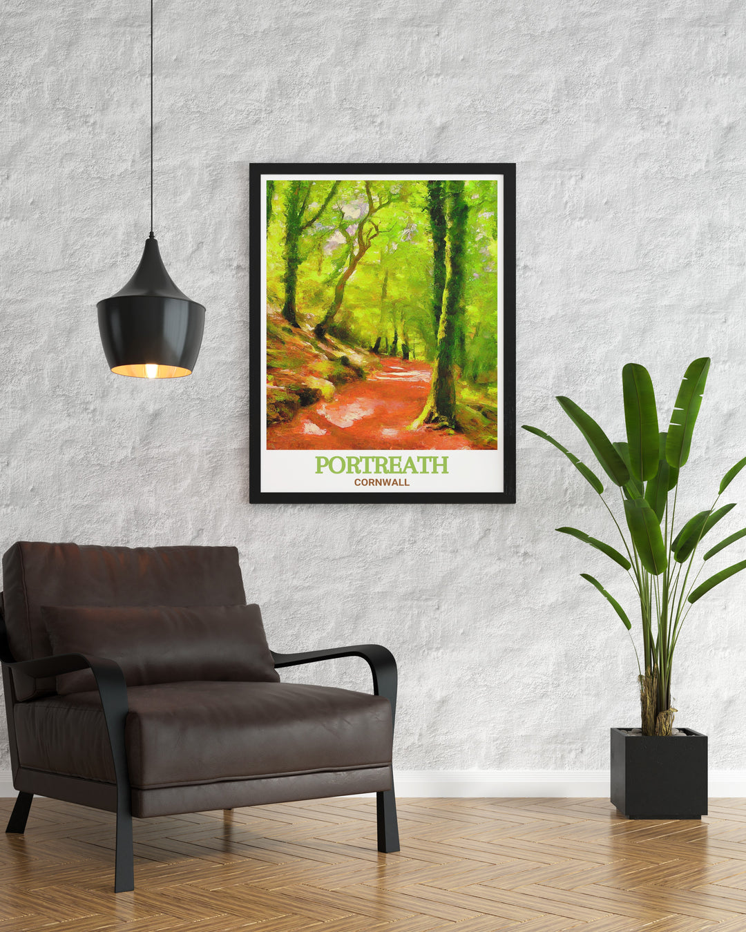 Illogan Woods and Portreath are two of Cornwalls most picturesque locations, and this print captures their unique charm. The artwork depicts the peaceful ambiance of Illogan Woods and the coastal beauty of Portreath, offering a perfect addition to any room. Celebrate the natural beauty of Cornwall with this stunning piece.