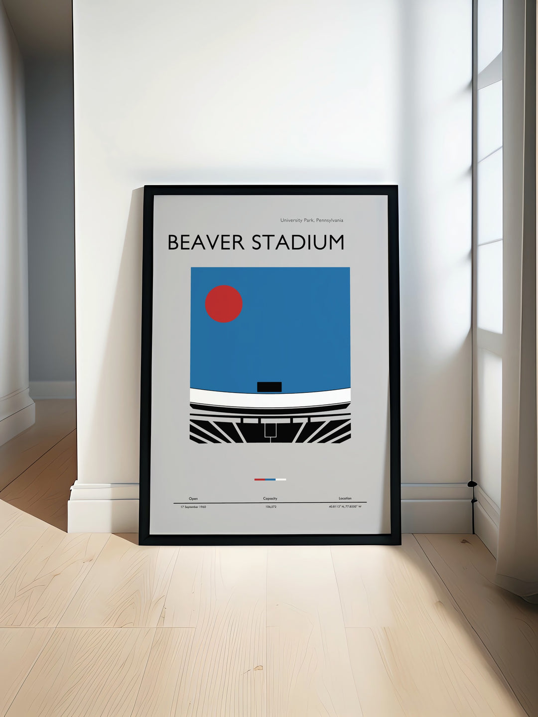 Beaver Stadium travel poster showcasing the vibrant energy of Penn State Football perfect for any Nittany Lions fan this Pennsylvania print adds dynamic decor to your home or college dorm and makes a thoughtful gift for all occasions