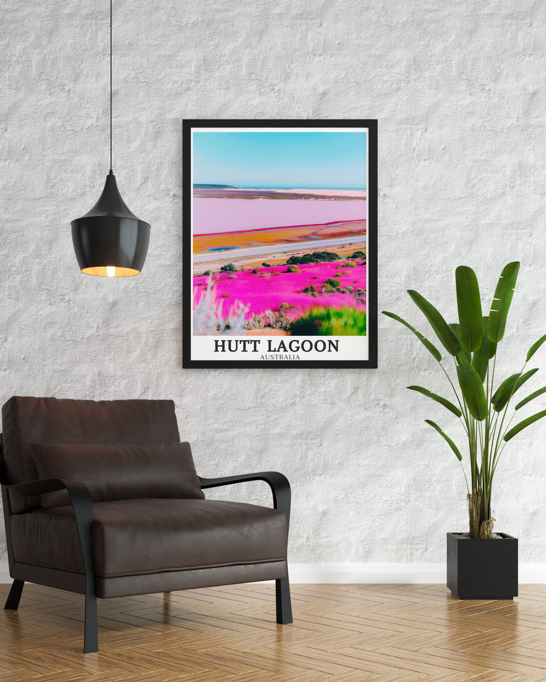 Add a piece of Australias stunning landscape to your home with the Hutt Lagoon Poster Print featuring Hutt River Coral Coast Highway This Australia Travel Art is perfect for those who love nature and want to incorporate its beauty into their living space