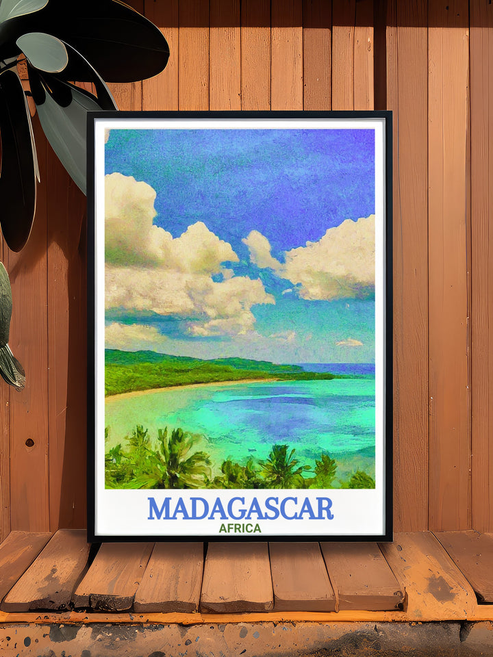 Nosy Be poster ideal for Africa wall decor and Madagascar art enthusiasts featuring the beautiful island scenery this artwork adds a vibrant touch to any space perfect for gifts for girlfriend or wife