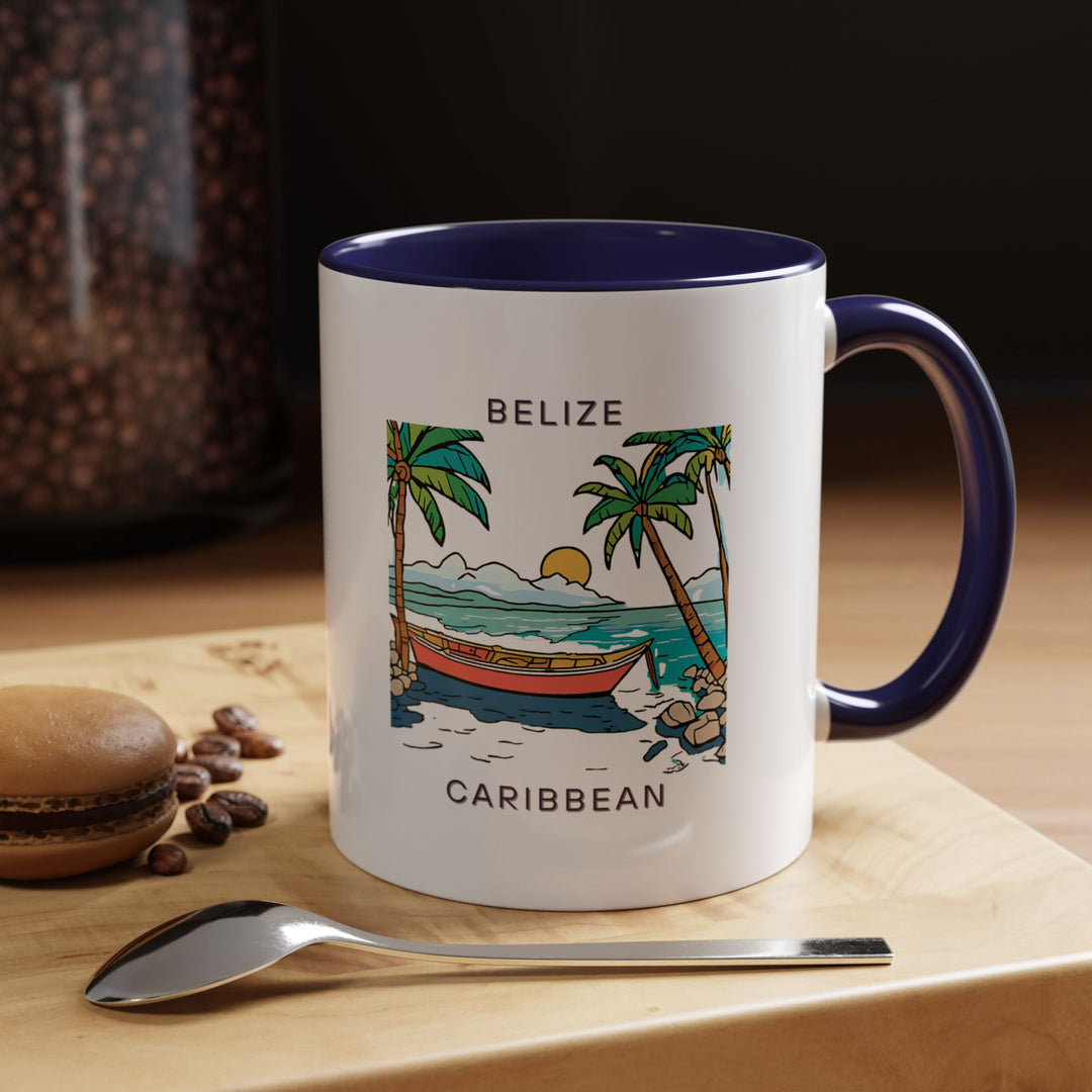 This Belize mug showcases intricate artwork inspired by the beauty of the Caribbean. Dishwasher-safe and made from durable ceramic, it is perfect for coffee or tea and makes a meaningful gift or keepsake for those who love the vibrant spirit of Belize.