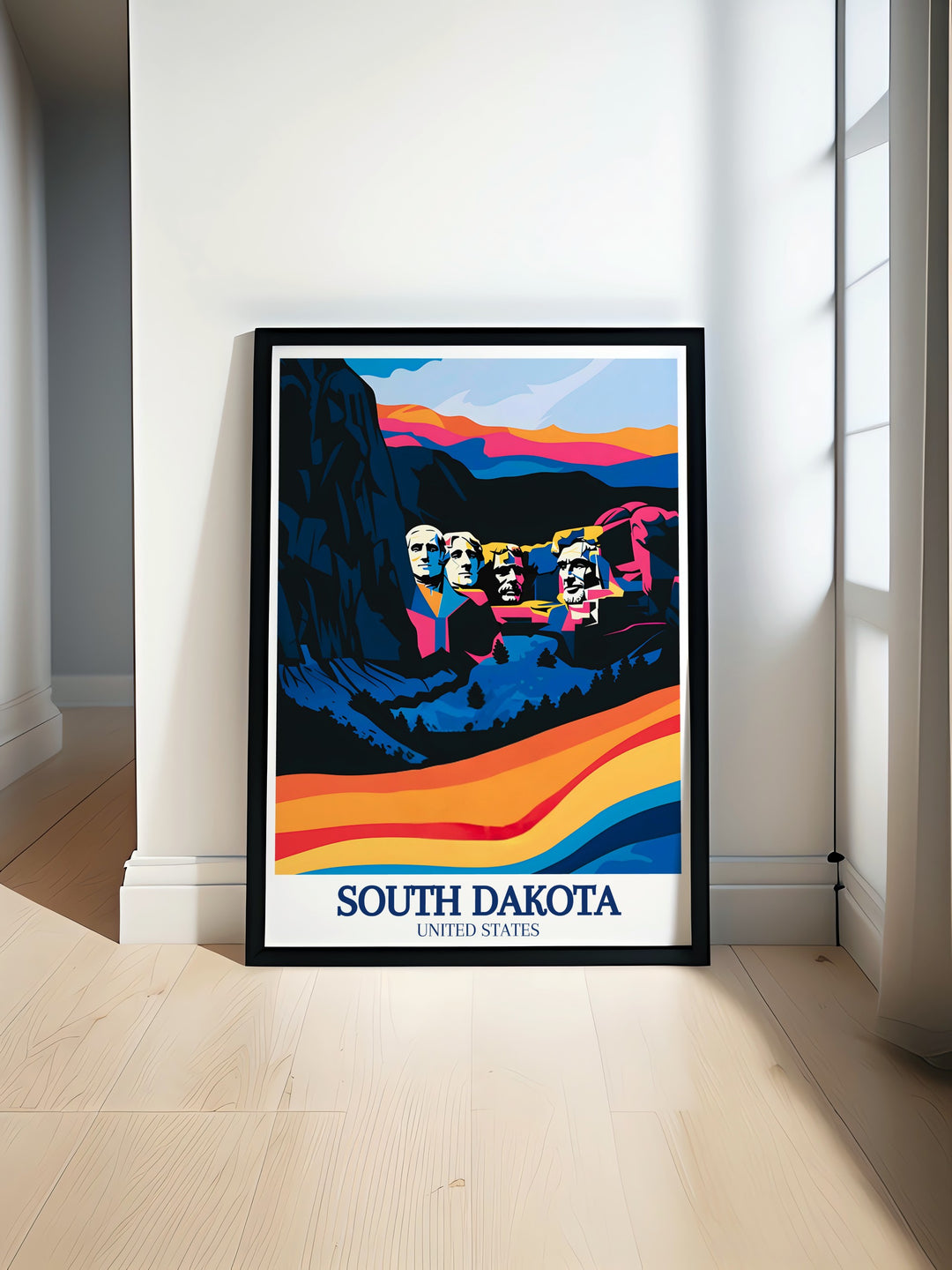 South Dakota print featuring Mount Rushmore National Memorial Black Hills perfect for elegant home decor and stunning living room art ideal for traveler gifts and unique wall decor