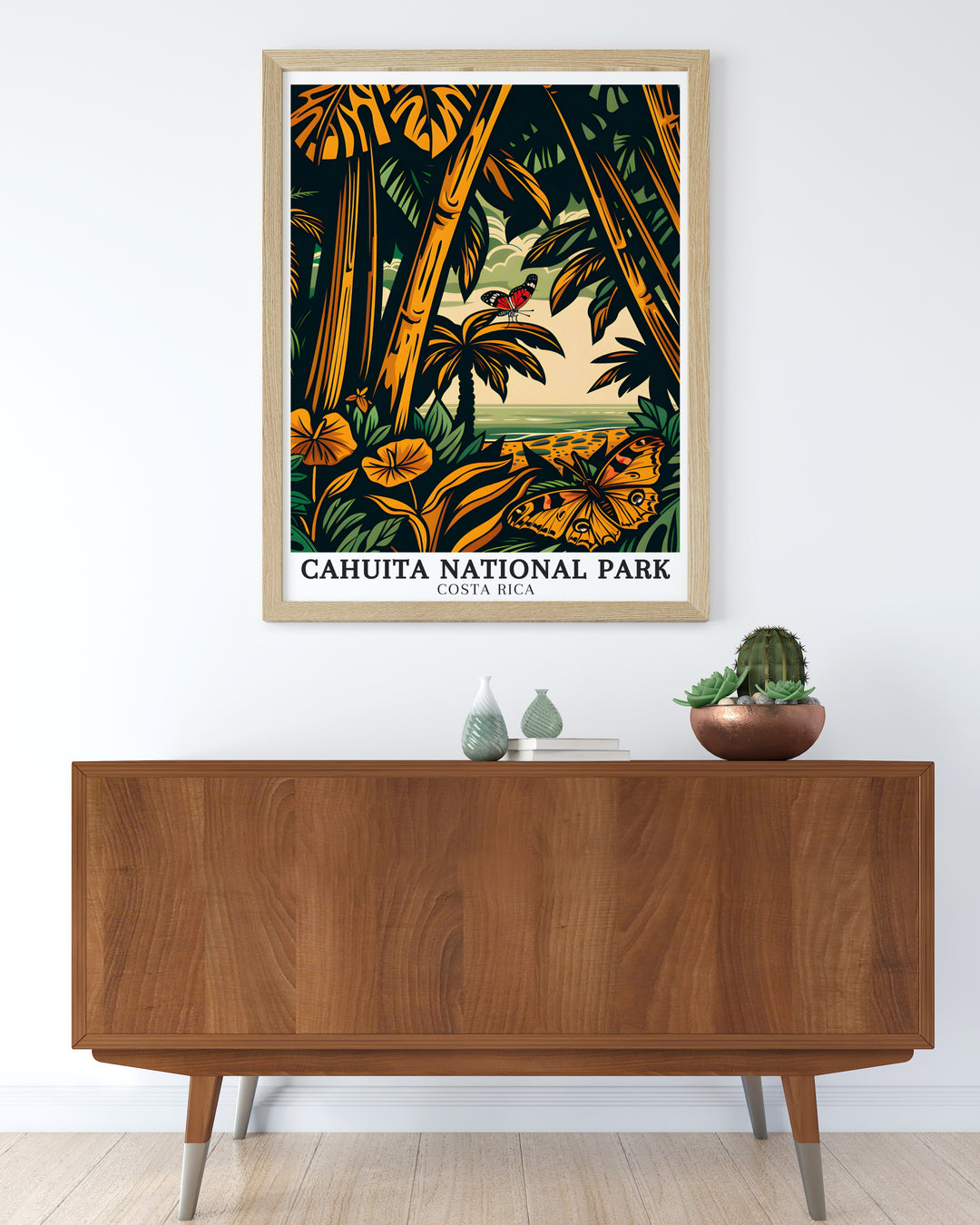 Cahuita National Park Wall Art brings the tropical beauty of Costa Rica into your living space. This travel print captures the pristine beaches and dense rainforests of Cahuitas Caribbean coastline, making it a perfect addition to any nature inspired décor.