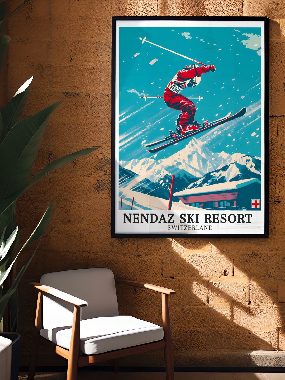 Nendaz Ski Resort Art Prints. Featuring stunning views of Nendaz Ski Resort and the Mont Blanc massif, these prints are perfect for adding a touch of Swiss Alps decor to any space. Enjoy the beauty of the Swiss Alps in your home.