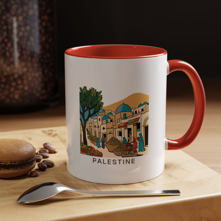 A premium Palestine mug designed for enthusiasts and collectors. Showcasing intricate artwork of Palestine’s stunning landscapes and heritage sites, this ceramic mug is dishwasher and microwave safe, making it an elegant gift for cultural fans.