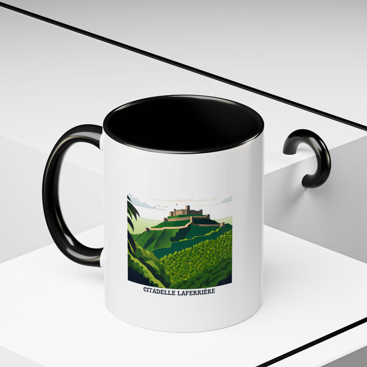 This Laferriere Citadel Haiti mug brings the beauty of Haiti’s Citadel into your home. The durable ceramic mug is perfect for enjoying your favorite beverages and is microwave-safe and dishwasher-safe for added convenience.