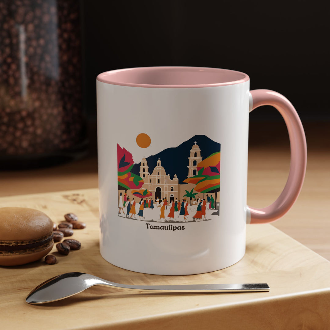 Add a touch of Mexican artistry to your day with the Tamaulipas Mexico Mug. Featuring colorful designs inspired by Mexico's iconic sites, this ceramic mug is dishwasher safe and microwave safe. Ideal for coffee or tea, it is practical and visually appealing for both home and office use.