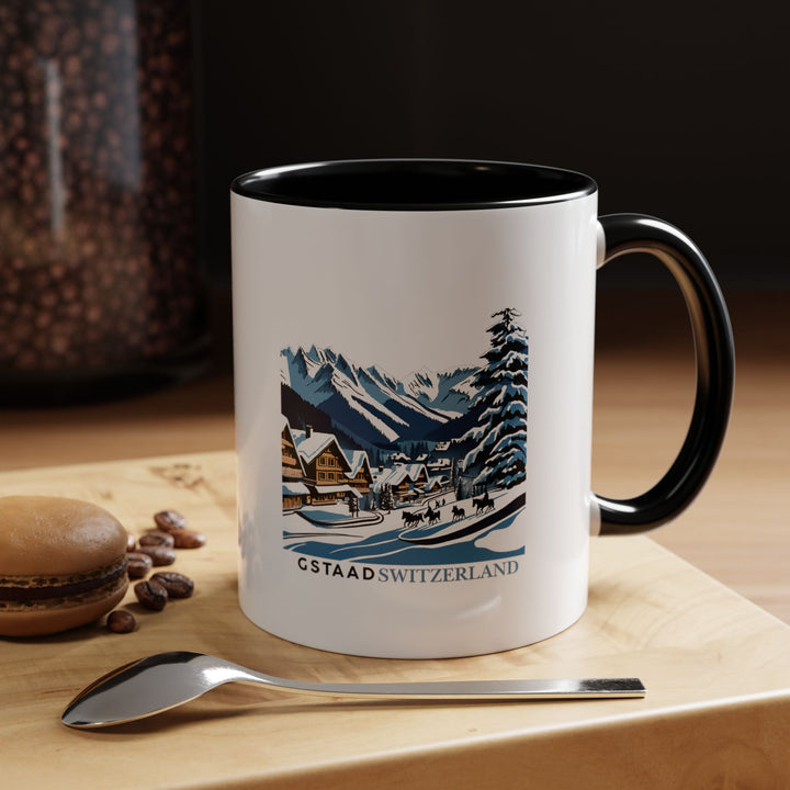 Celebrate the enchanting beauty of Gstaad with this stylish mug featuring detailed designs inspired by the region. Dishwasher-safe and crafted to last, it is perfect for daily use or as a meaningful gift for Gstaad enthusiasts.