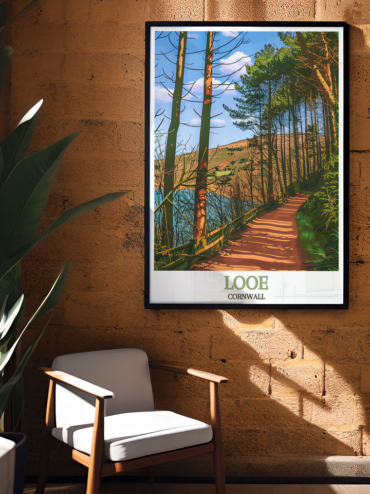 Beautiful The Kilminorth Woods modern prints showcasing the enchanting woodland of Cornwall these travel prints are ideal for adding a touch of natural charm to your home decor and make perfect gifts for friends and family who love The Kilminorth Woods.