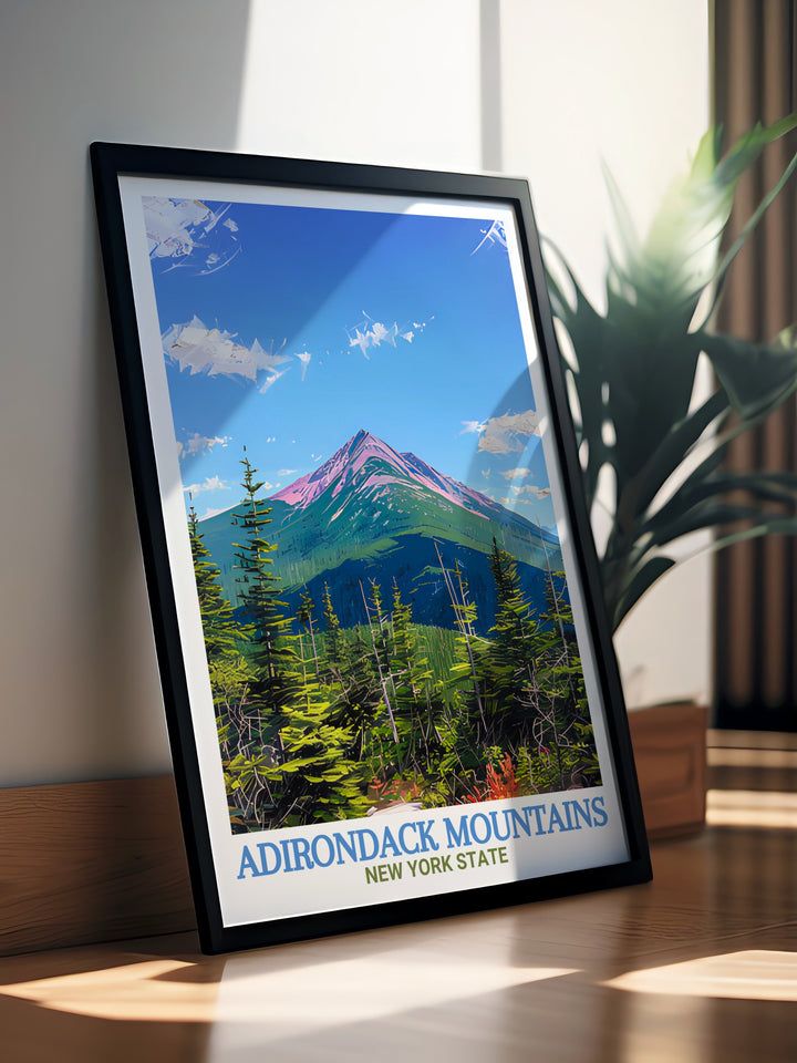 Add a touch of the Adirondacks to your home with Mount Marcy framed prints designed to capture the serenity of New Yorks highest peak in a stylish and modern way