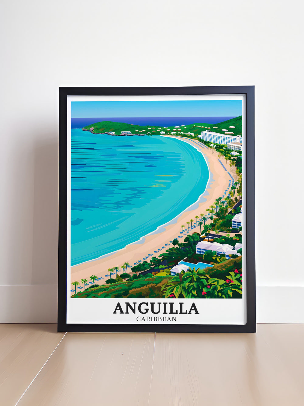 Caribbean Decor showcasing Maundays Bay Maundays Beach brings the tranquil beauty of Anguilla into your home with vibrant colors and stunning scenery perfect for creating a relaxing atmosphere in any room or as a special gift for those who love the Caribbean