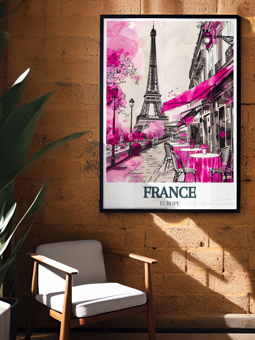 Provence poster featuring vibrant artwork of Aix En Provence bringing the essence of southern France to your home with captivating design