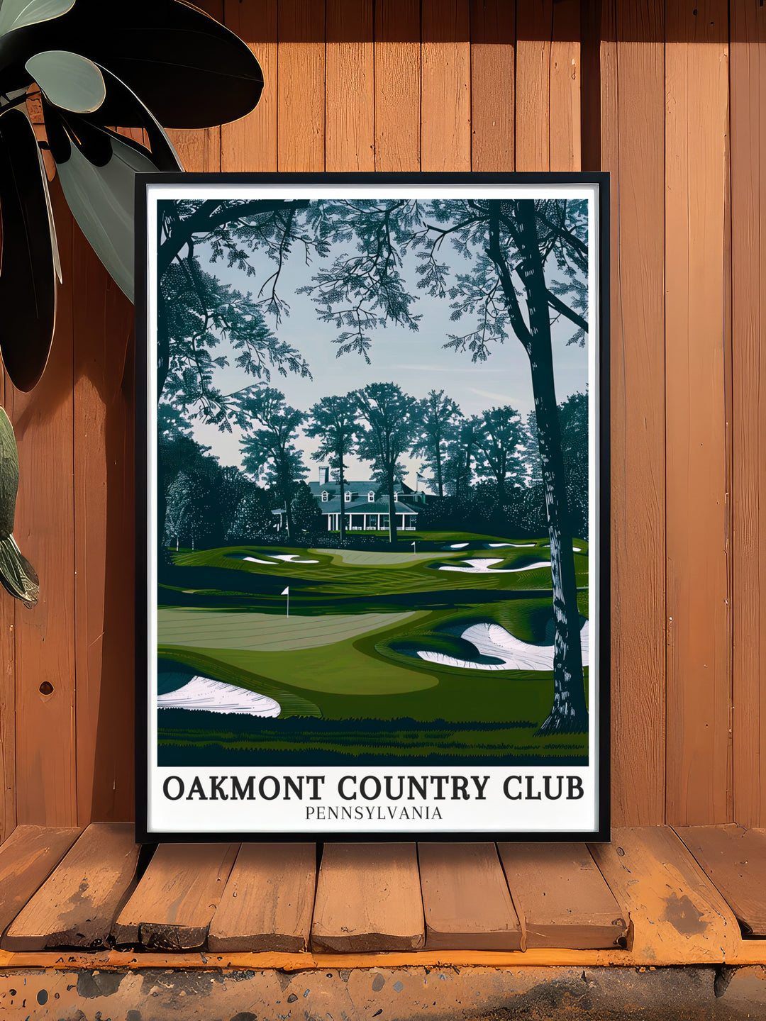 Oakmont wall art featuring Oakmonts Course and the Oakmont country club house is a must have for those who appreciate Pennsylvania art this Pittsburgh print brings the elegance and history of one of Americas most famous golf courses into your home