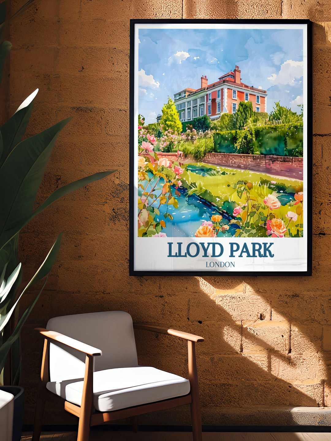 Rose garden prints featuring Lloyd Park at William Morris gallery in Walthamstow London. A perfect addition to your travel art collection. Celebrate the elegance and history of Londons parks with this stunning piece.