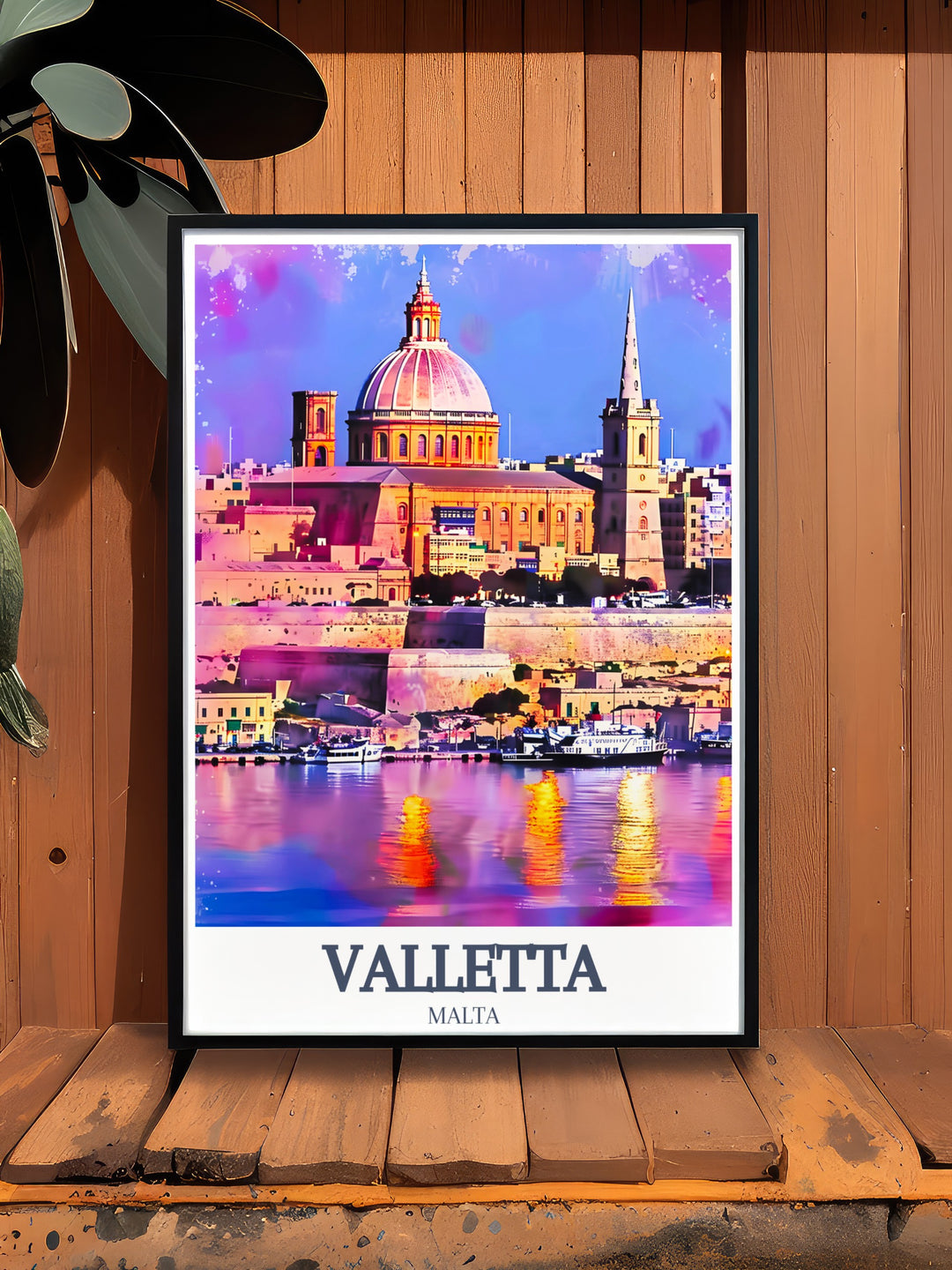 This stunning Valletta poster is perfect for anyone who loves Maltas cultural heritage. It features the iconic St. Johns Co Cathedral and the Basilica of Our Lady of Mount Carmel in vibrant detail, ideal for any room.