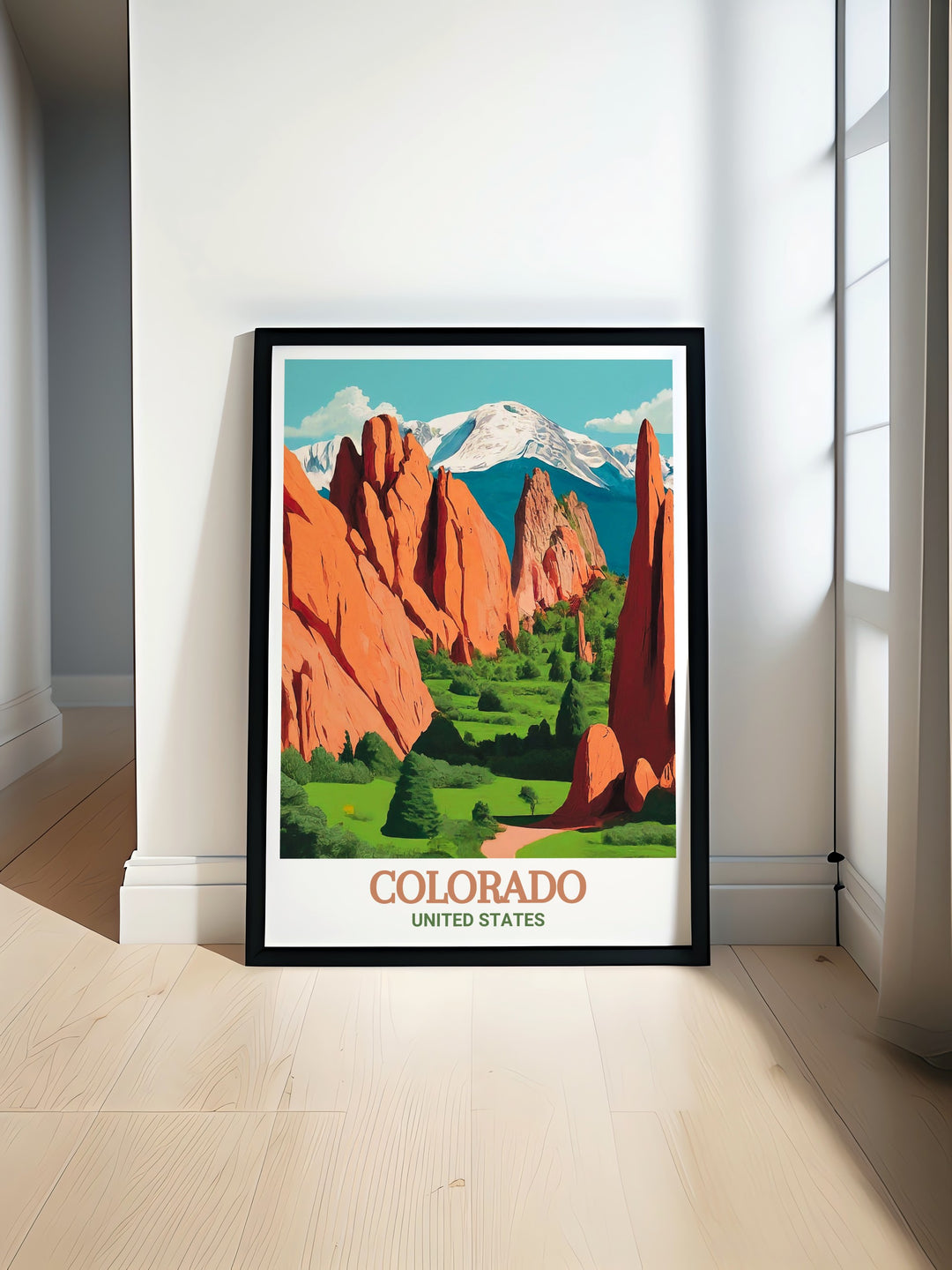 Colorado Art Print featuring the Rocky Garden of the Gods and Leadville perfect for adding a touch of Colorado Decor to your home with stunning landscapes and historical landmarks ideal for any Colorado Travel Gift or personal collection