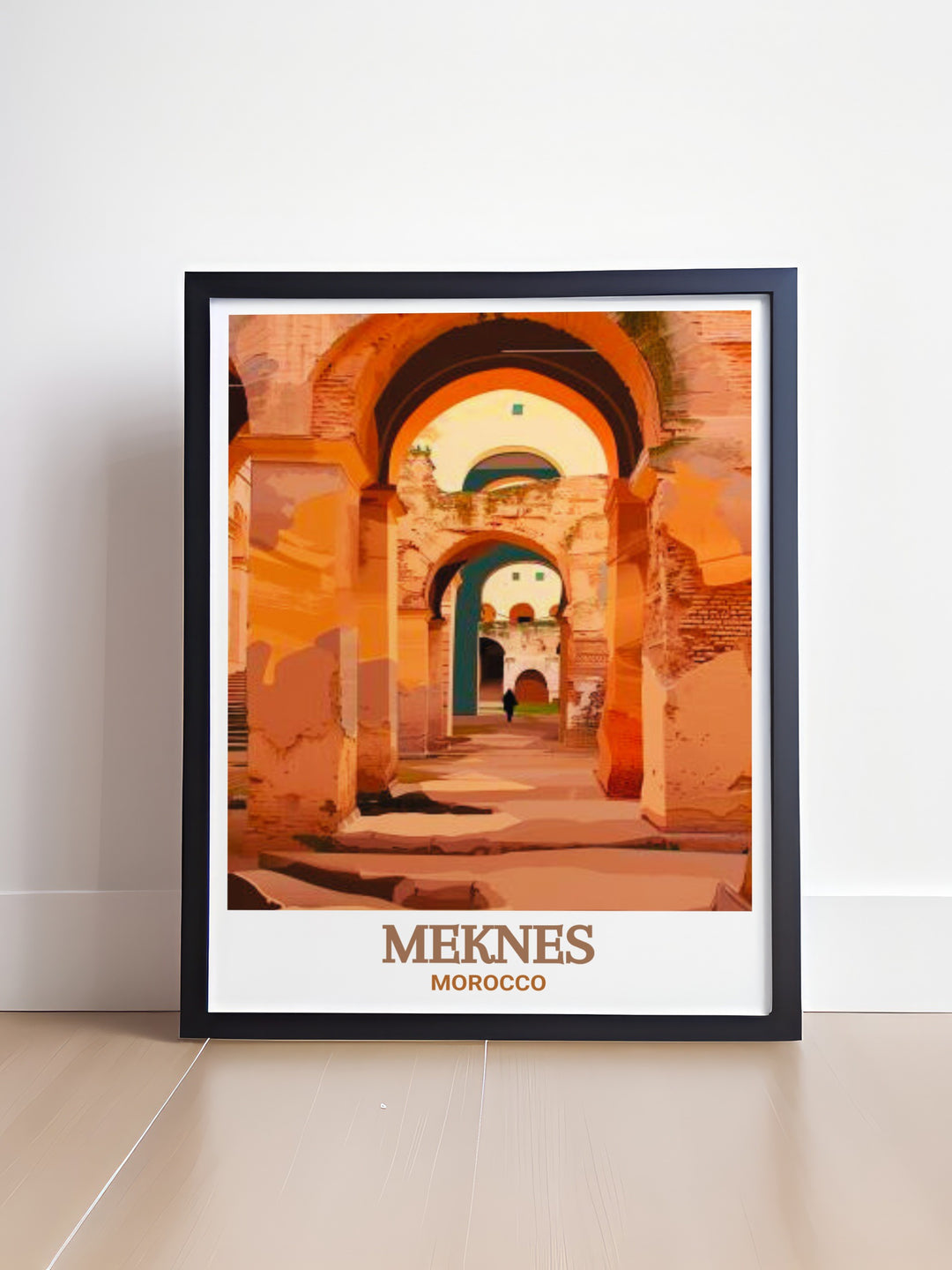 Experience the allure of Meknes with this Place el Hedim art print a stunning representation of Morocco art perfect for gifts or as an elegant addition to your home decor this Morocco poster captures the architectural beauty and vibrant atmosphere of Place el Hedim