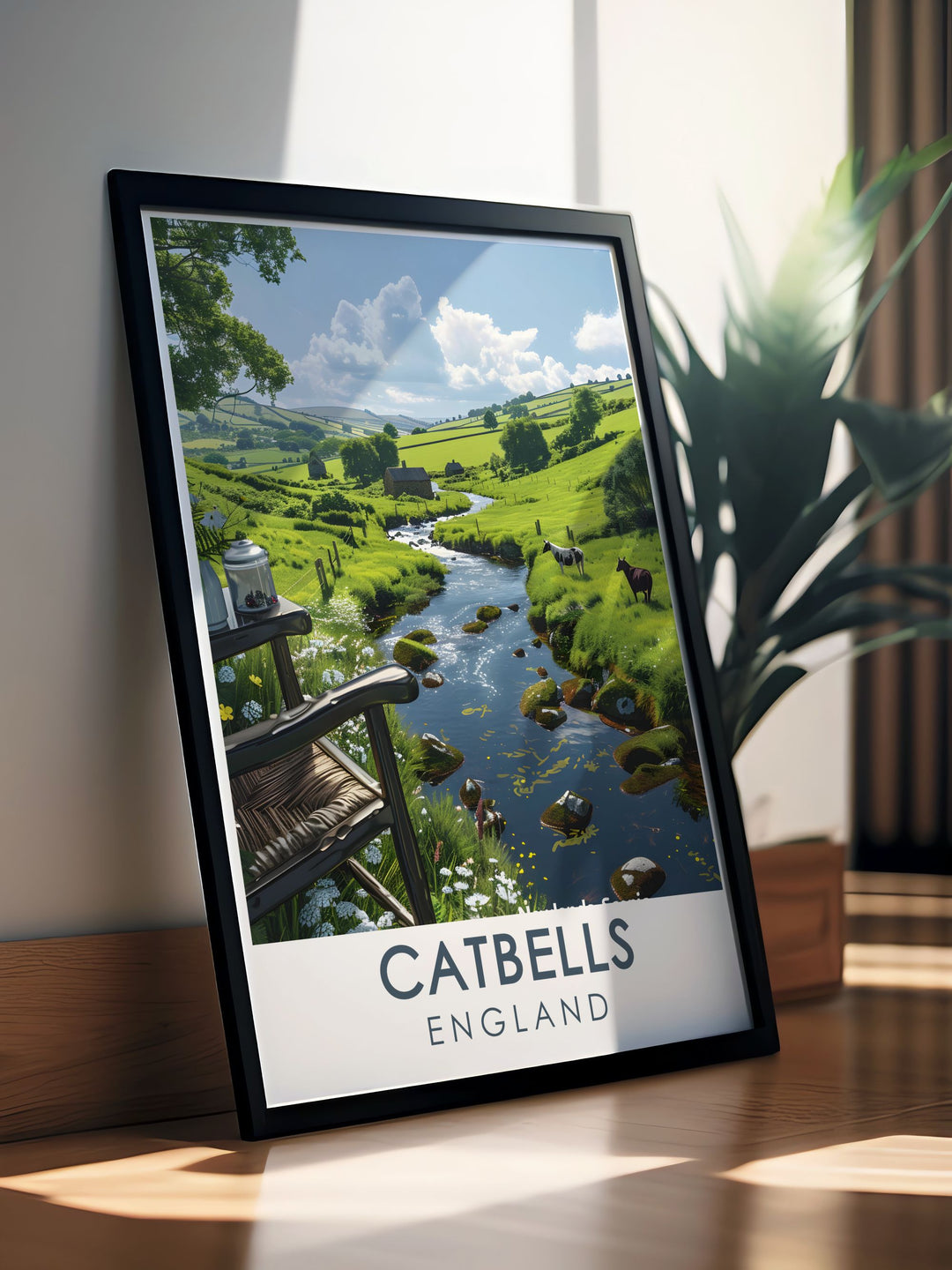 Elegant Catbells Summit print perfect for travel art collectors and those who appreciate the great outdoors featuring Newlands Valley a versatile piece that can serve as both stunning decoration and thoughtful gift